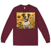 Burgundy jack russel terrier Long Sleeve Tee - Unal Design