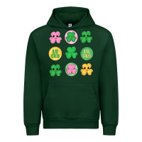 Forest Green st.patrick's day clovers Urban Hoodie - MaliasSmallBusiness