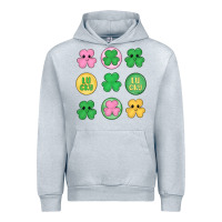 Heather Grey st.patrick's day clovers Urban Hoodie - MaliasSmallBusiness