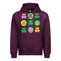 Mauve Wine st.patrick's day clovers Urban Hoodie - MaliasSmallBusiness