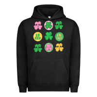 Pigment Black st.patrick's day clovers Urban Hoodie - MaliasSmallBusiness