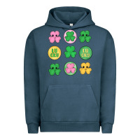 Pigment Midnight Navy st.patrick's day clovers Urban Hoodie - MaliasSmallBusiness