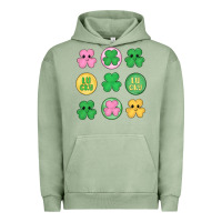 Pigment Oil Green st.patrick's day clovers Urban Hoodie - MaliasSmallBusiness