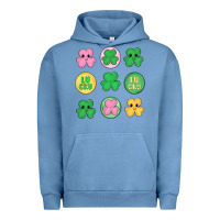 Pigment Pebble Blue st.patrick's day clovers Urban Hoodie - MaliasSmallBusiness