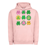 Pigment Salmon st.patrick's day clovers Urban Hoodie - MaliasSmallBusiness