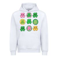 White st.patrick's day clovers Urban Hoodie - MaliasSmallBusiness