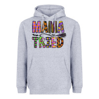 Heather Grey Mama Tried Heavyweight Hoodie - CowhideDigitalArt