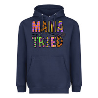 Navy Mama Tried Heavyweight Hoodie - CowhideDigitalArt