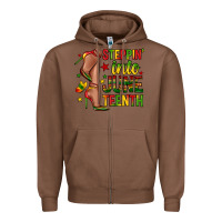 Chestnut steppin into juneteenth Zipper Hoodie - Zillion Design Studio