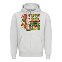 Steppin Into Juneteenth Zipper Hoodie | Teevron
