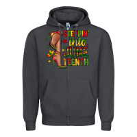 Smoke steppin into juneteenth Zipper Hoodie - Zillion Design Studio