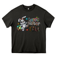 Asphalt Happy Easter Y'all Heavy Core Tee - CowhideDigitalArt