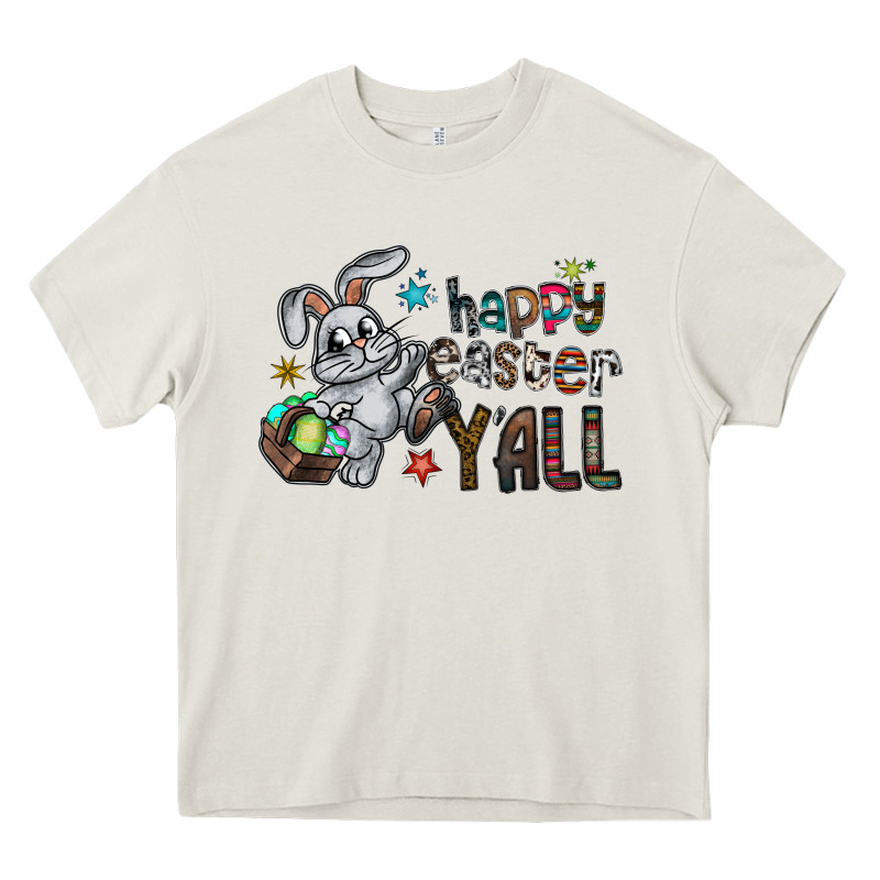 Happy Easter Y'all Heavy Core Tee by CowhideDigitalArt | Teevron