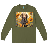 Army Green labrador retriever Long Sleeve Tee - Unal Design