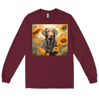 Burgundy labrador retriever Long Sleeve Tee - Unal Design