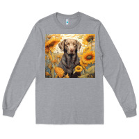 Heather Grey labrador retriever Long Sleeve Tee - Unal Design