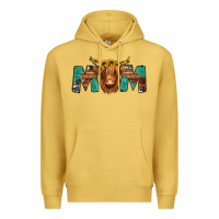 Antique Gold highland cow mom Premium Hoodie - Jasminsmagicworld