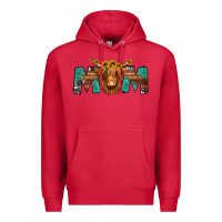 Cardinal highland cow mom Premium Hoodie - Jasminsmagicworld