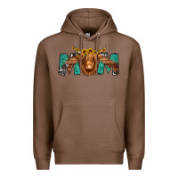 Chestnut highland cow mom Premium Hoodie - Jasminsmagicworld