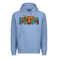 Colony Blue highland cow mom Premium Hoodie - Jasminsmagicworld