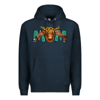 Navy highland cow mom Premium Hoodie - Jasminsmagicworld