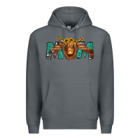 Rock highland cow mom Premium Hoodie - Jasminsmagicworld