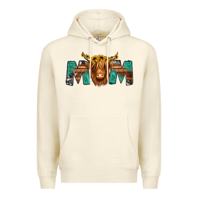 Highland Cow Mom Premium Hoodie by Jasminsmagicworld | Teevron