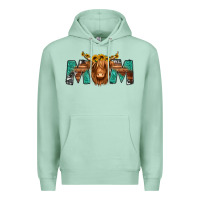 Seafoam highland cow mom Premium Hoodie - Jasminsmagicworld