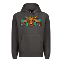 Smoke highland cow mom Premium Hoodie - Jasminsmagicworld