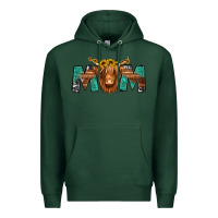 Sports Green highland cow mom Premium Hoodie - Jasminsmagicworld
