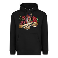 Black hair hustler spray Heavyweight Hoodie - SublimationCraftShop
