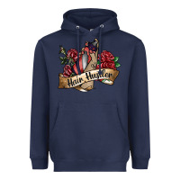 Navy hair hustler spray Heavyweight Hoodie - SublimationCraftShop