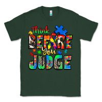 Sports Green think before you judge autism Classic Tee - Zillion Design Studio