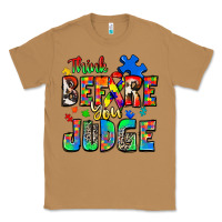Toasted Coconut think before you judge autism Classic Tee - Zillion Design Studio