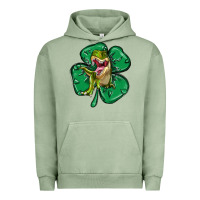 Pigment Oil Green dinosaur st patricks day Urban Hoodie - MaliasSmallBusiness