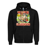 Black welcome to our classroom Zipper Hoodie - texasbilliewilder