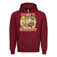 Burgundy welcome to our classroom Zipper Hoodie - texasbilliewilder