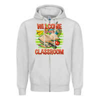 Dove Grey welcome to our classroom Zipper Hoodie - texasbilliewilder