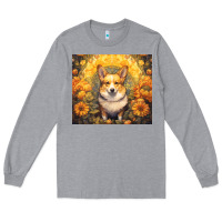 Heather Grey pembroke welsh corgi Long Sleeve Tee - Unal Design