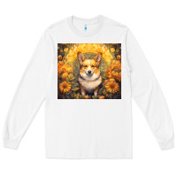 White pembroke welsh corgi Long Sleeve Tee - Unal Design