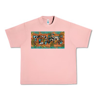 Salmon texas sunflower cactus cowhide leopard licence plate Urban Heavy Tee - Artiststas