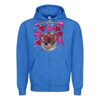 True Royal valentine's day  pug Zipper Hoodie - RanaPortraitStore