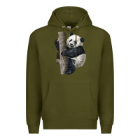 Army Green Giant Panda Premium Hoodie - LillyAllenDesigns