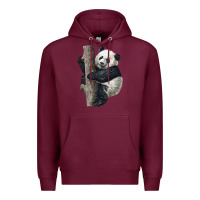 Burgundy Giant Panda Premium Hoodie - LillyAllenDesigns
