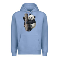 Colony Blue Giant Panda Premium Hoodie - LillyAllenDesigns