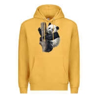 Mustard Giant Panda Premium Hoodie - LillyAllenDesigns