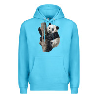 Ocean Blue Giant Panda Premium Hoodie - LillyAllenDesigns