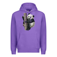 Purple Giant Panda Premium Hoodie - LillyAllenDesigns