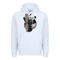 White Giant Panda Premium Hoodie - LillyAllenDesigns