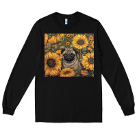 Black pug Long Sleeve Tee - Unal Design